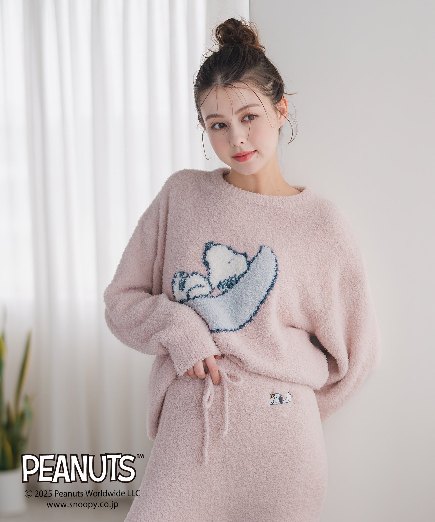 ミッシュマッシュ MISCH MASCH 2025秋冬新作 PEANUTSデザインルームウェアトップス MM548902 （PINK） PINK