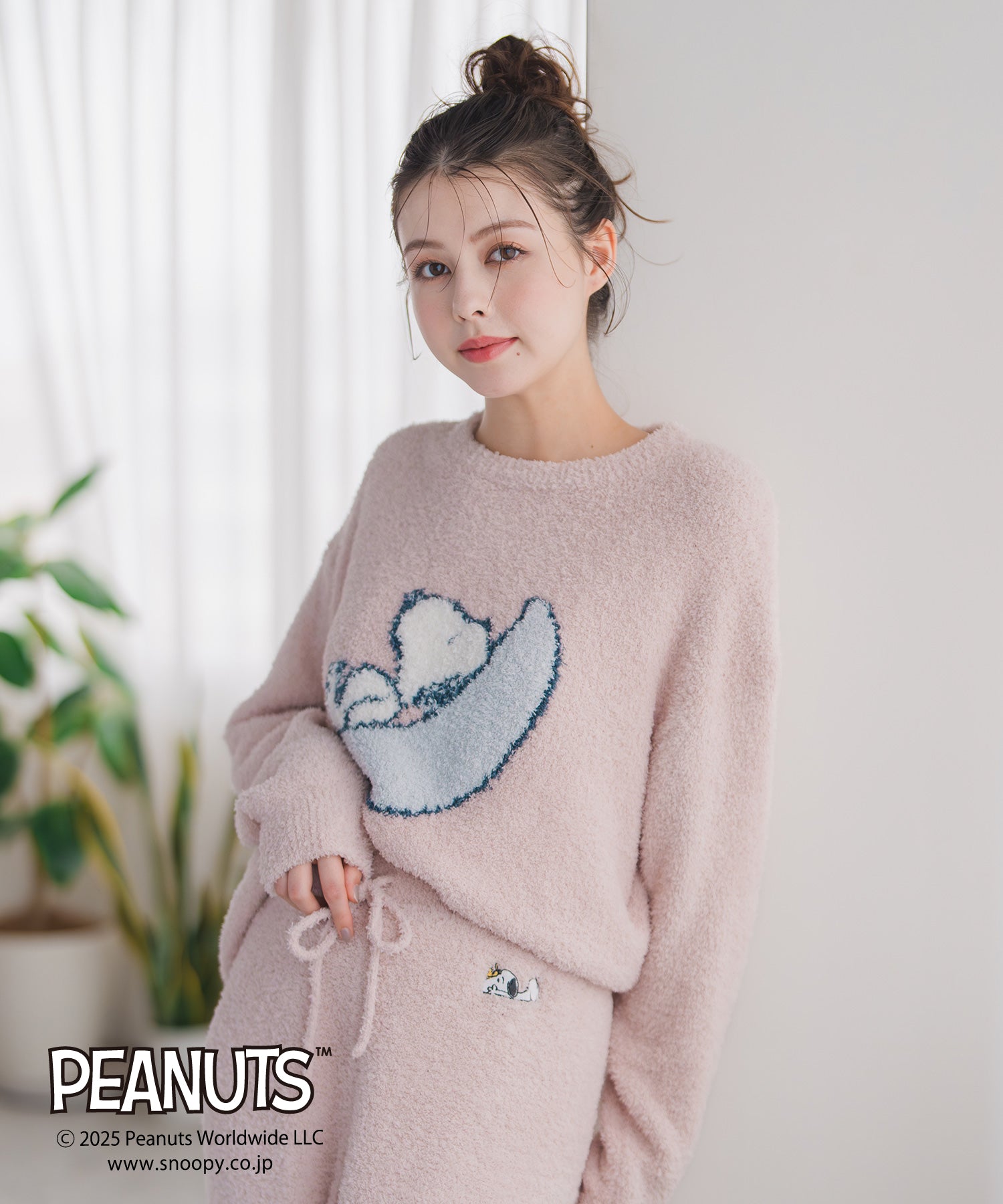 ミッシュマッシュ MISCH MASCH 2025秋冬新作 PEANUTSデザインルームウェアトップス MM548902 （PINK） PINK