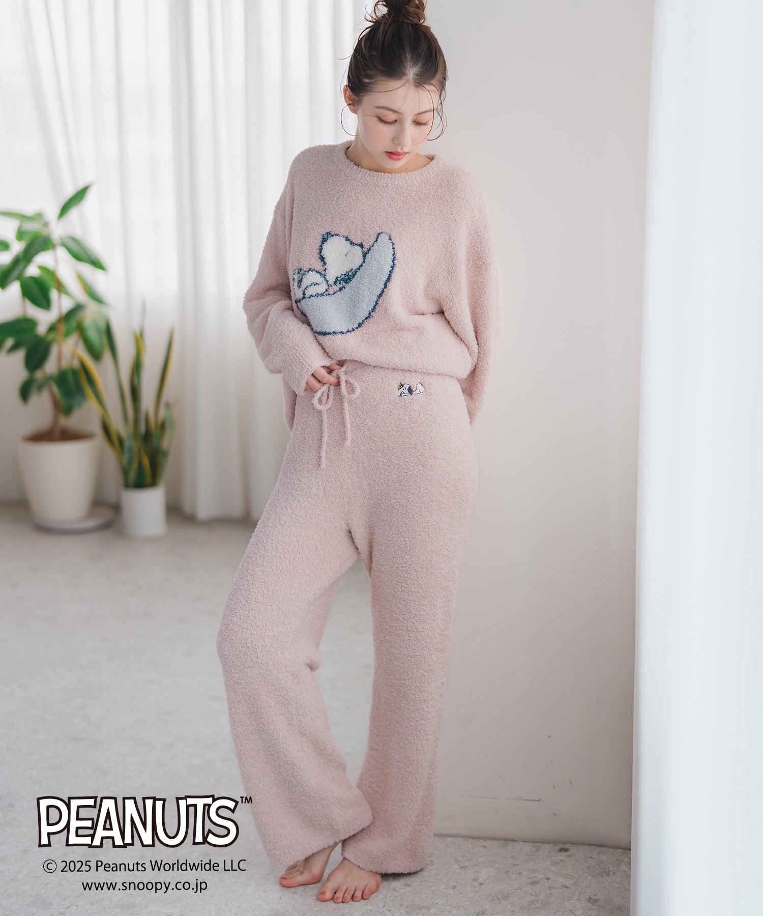 ミッシュマッシュ MISCH MASCH 2025秋冬新作 PEANUTSデザインルームウェアトップス MM548902 （PINK） PINK