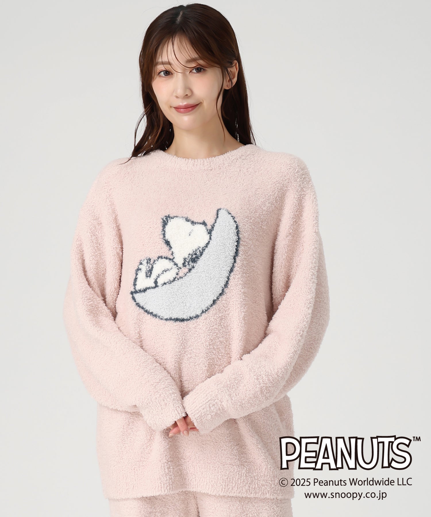 ミッシュマッシュ MISCH MASCH 2025秋冬新作 PEANUTSデザインルームウェアトップス MM548902 （PINK） PINK