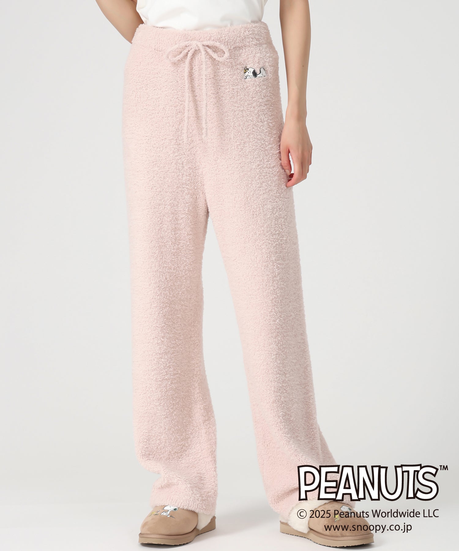 ミッシュマッシュ MISCH MASCH 2025秋冬新作 PEANUTSデザインルームウェアパンツ MM548903 （PINK） PINK