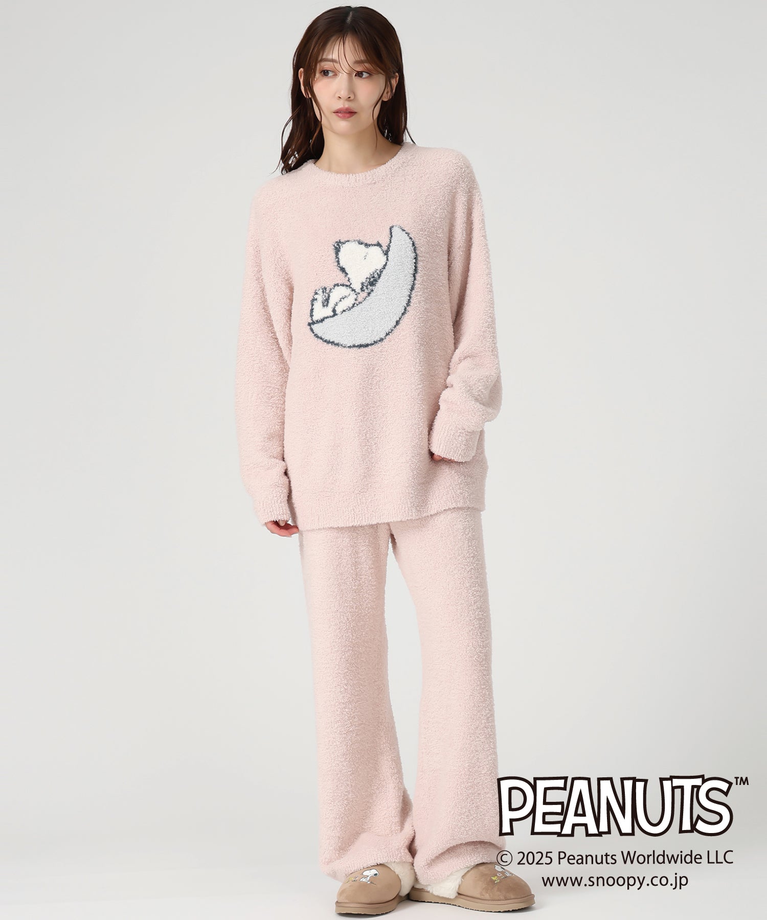 ミッシュマッシュ MISCH MASCH 2025秋冬新作 PEANUTSデザインルームウェアパンツ MM548903 （PINK） PINK