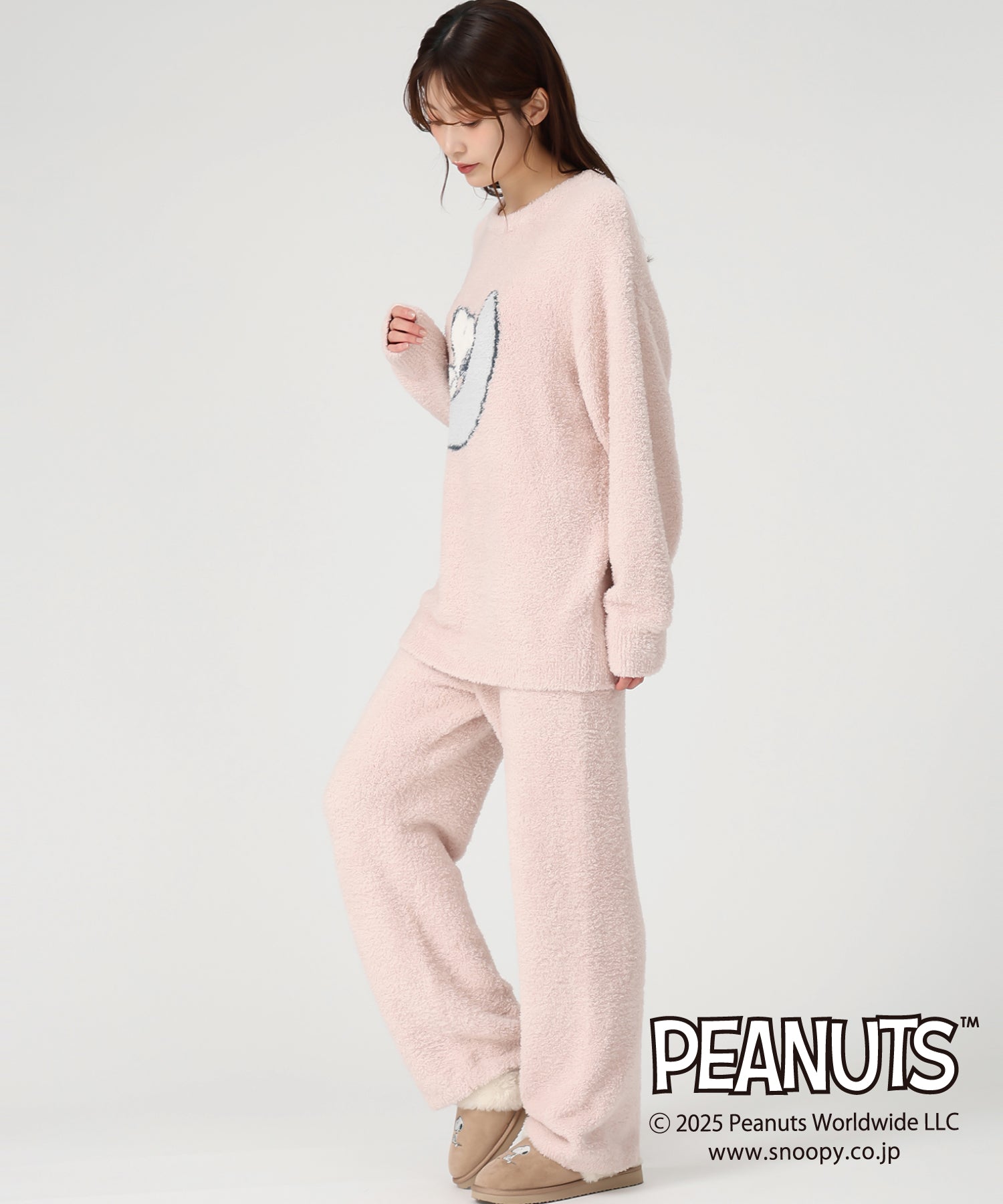ミッシュマッシュ MISCH MASCH 2025秋冬新作 PEANUTSデザインルームウェアパンツ MM548903 （PINK） PINK