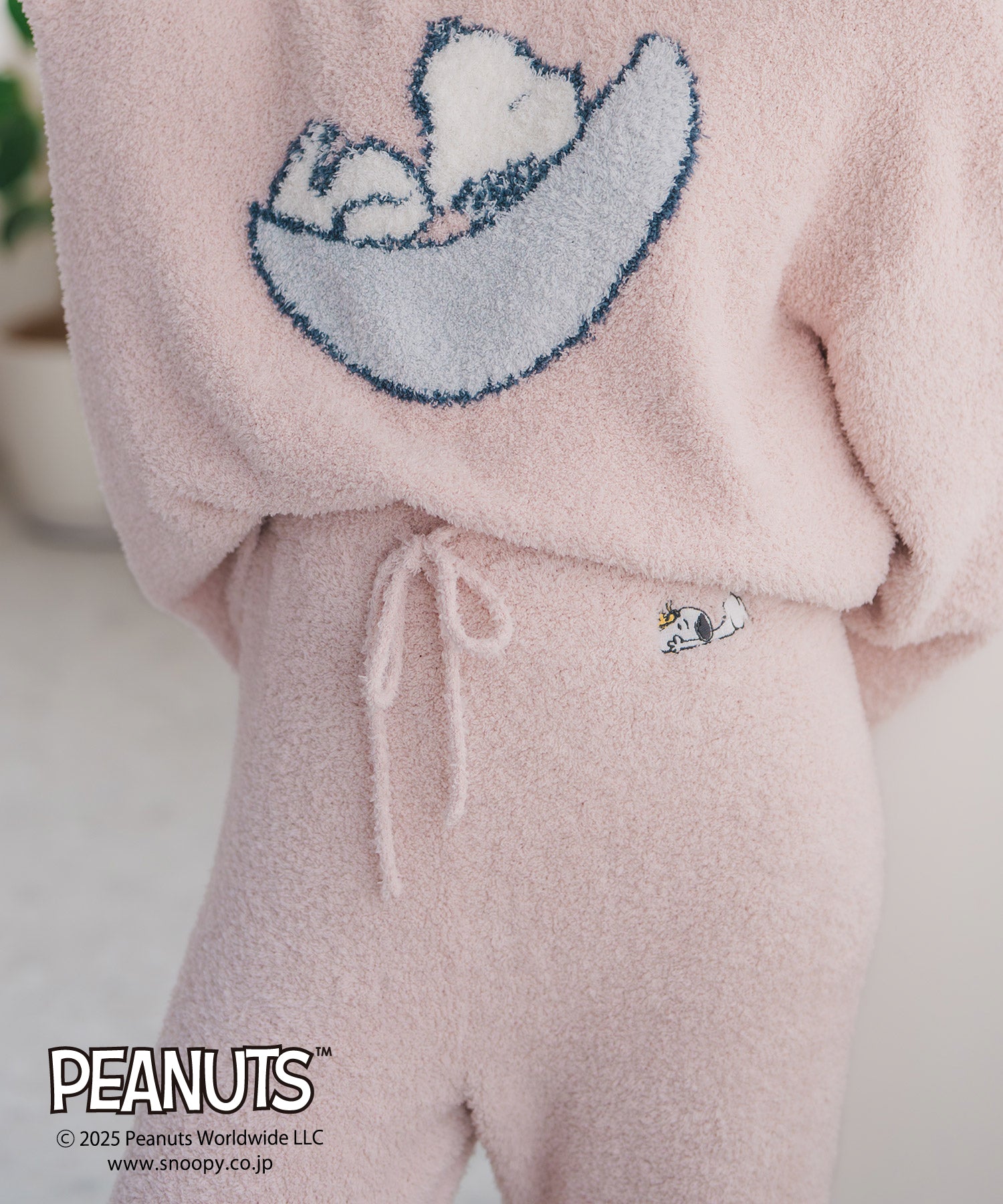 ミッシュマッシュ MISCH MASCH 2025秋冬新作 PEANUTSデザインルームウェアパンツ MM548903 （PINK） PINK