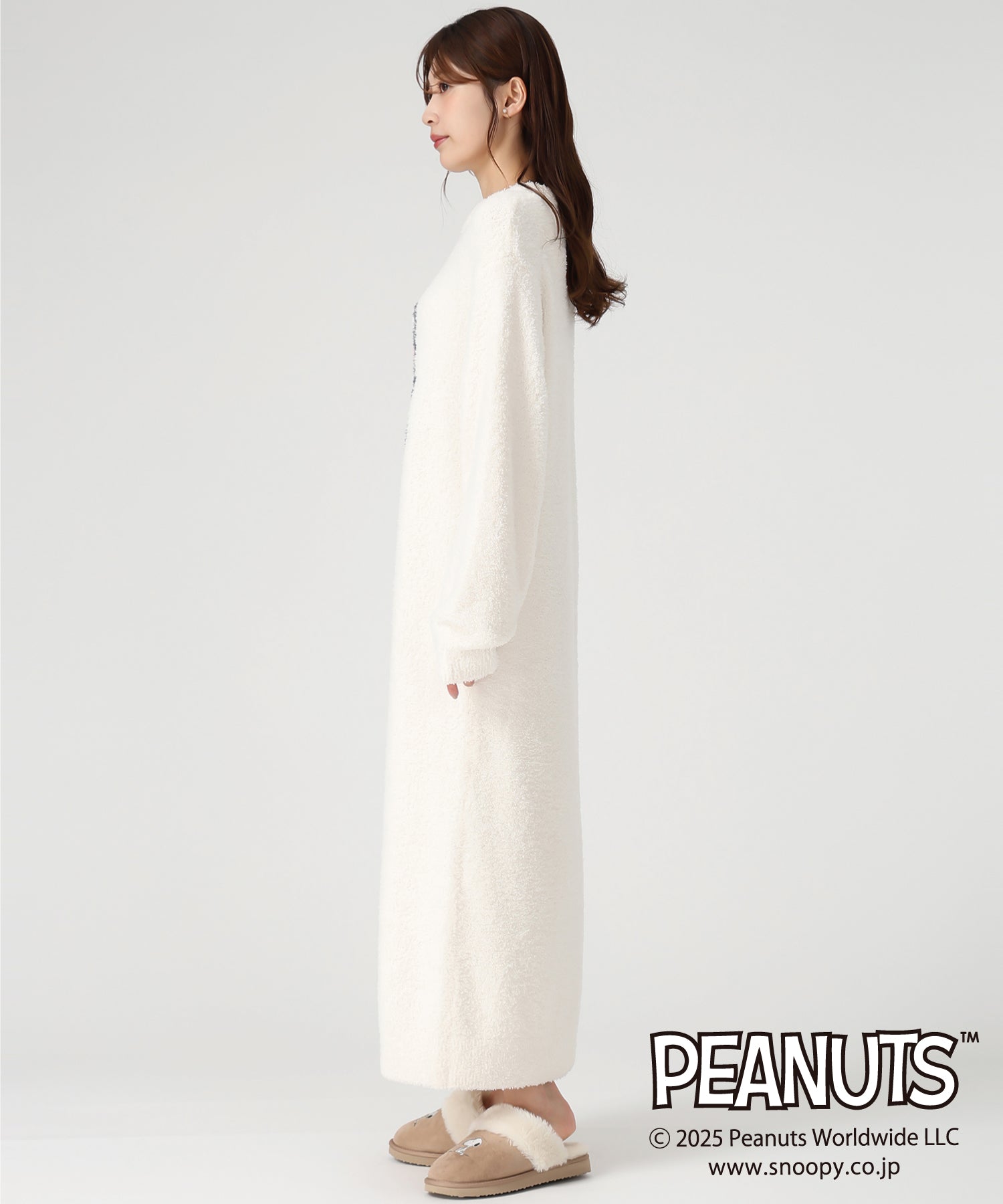 ミッシュマッシュ MISCH MASCH 2025秋冬新作 PEANUTSデザインルームウェアワンピース MM548901 （IVORY） IVORY