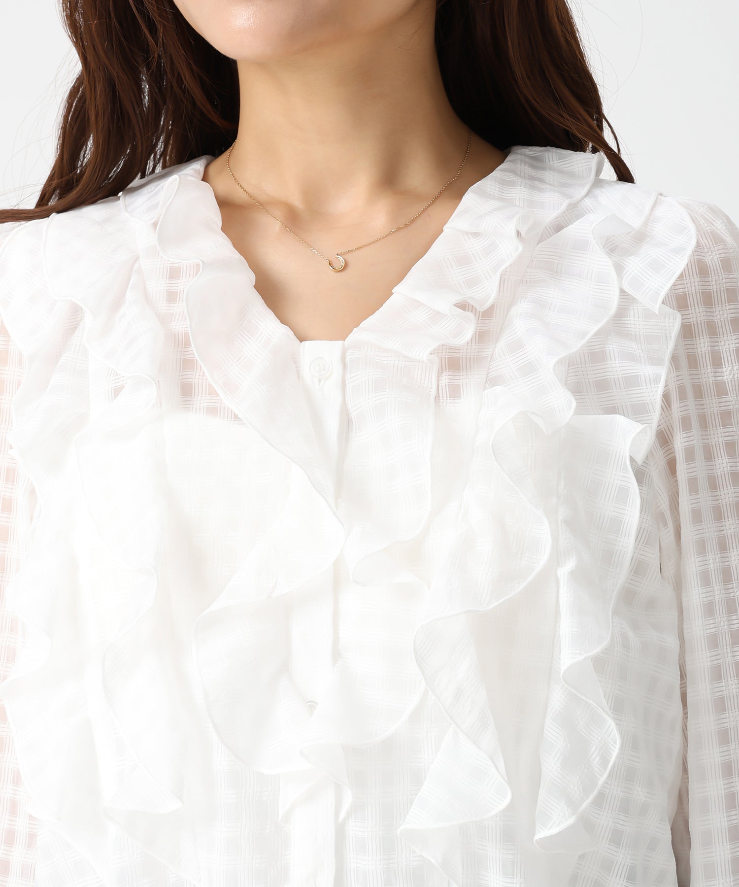 ミッシュマッシュ MISCH MASCH 2026春夏新作 フリルレイヤードブラウス MM618109 （WHITE） WHITE