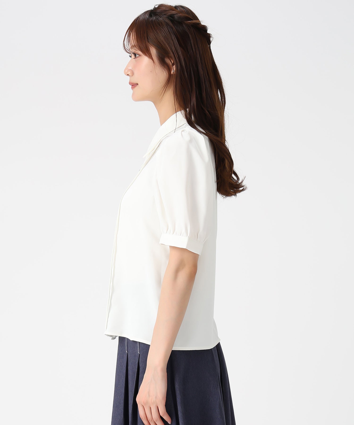 ミッシュマッシュ MISCH MASCH 2026春夏新作 襟レースピンタックブラウス MM628118 （WHITE） WHITE