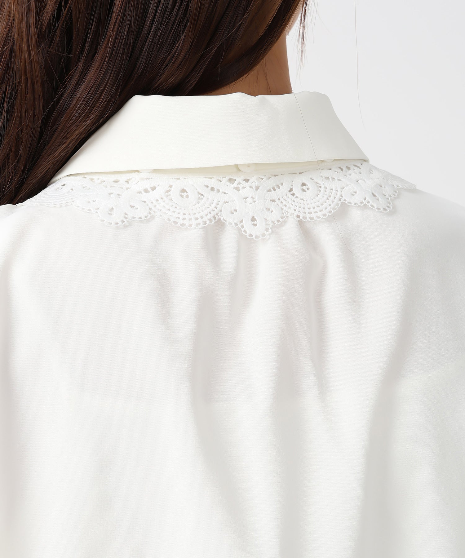 ミッシュマッシュ MISCH MASCH 2026春夏新作 襟レースピンタックブラウス MM628118 （WHITE） WHITE