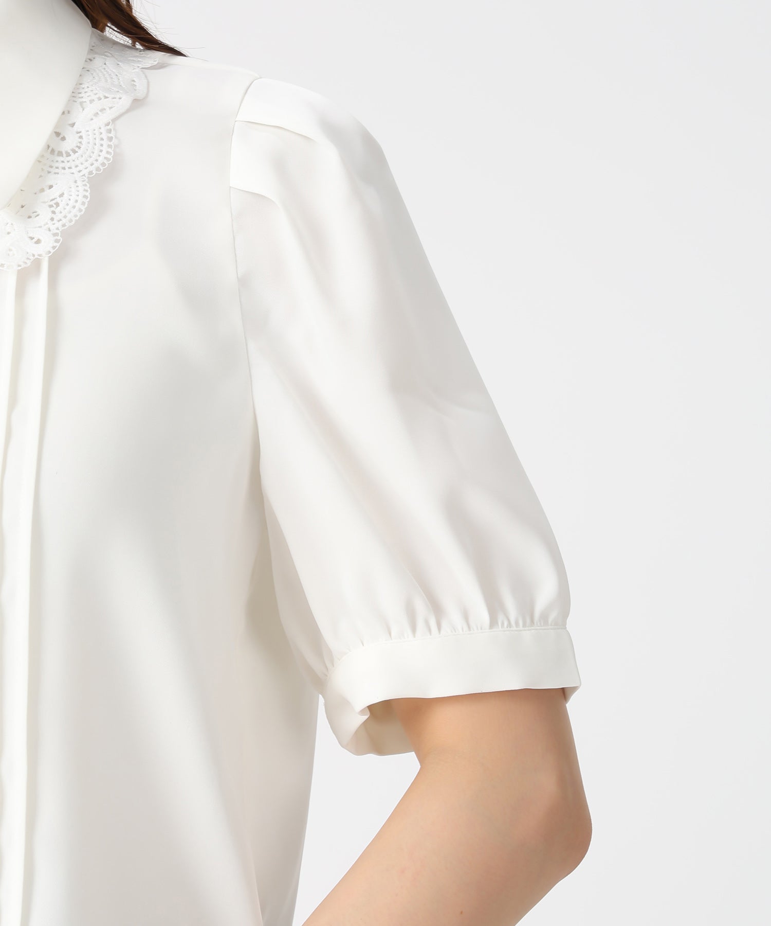 ミッシュマッシュ MISCH MASCH 2026春夏新作 襟レースピンタックブラウス MM628118 （WHITE） WHITE