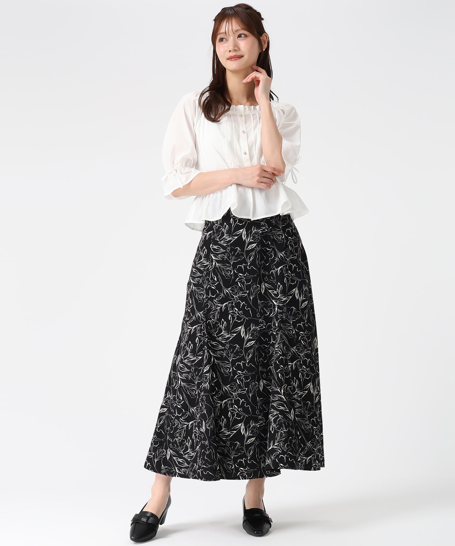 ミッシュマッシュ MISCH MASCH 2026春夏新作 スクエアネックフリルペプラムブラウス MM618108 （WHITE） WHITE