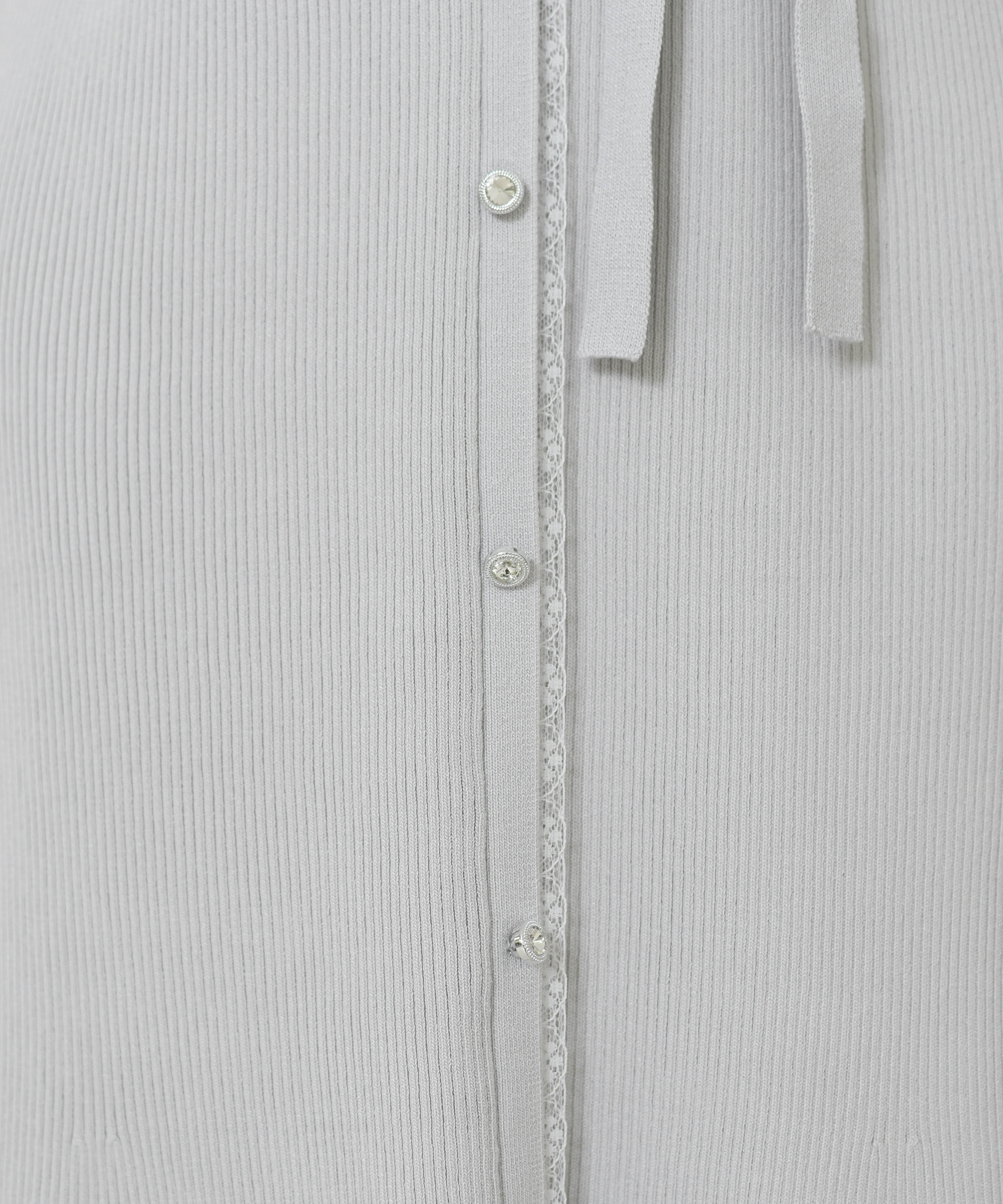ミッシュマッシュ MISCH MASCH 2026春夏新作 レースフリルニットワンピース MM627423 （GREY） GREY
