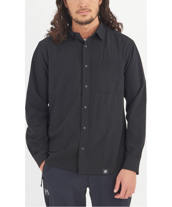 ミレー MILLET ミレー MILLET アウトドア IB SOLID SHIRT LS M MIV03193 （N0247 BLACK-NOIR） N0247 BLACK-NOIR