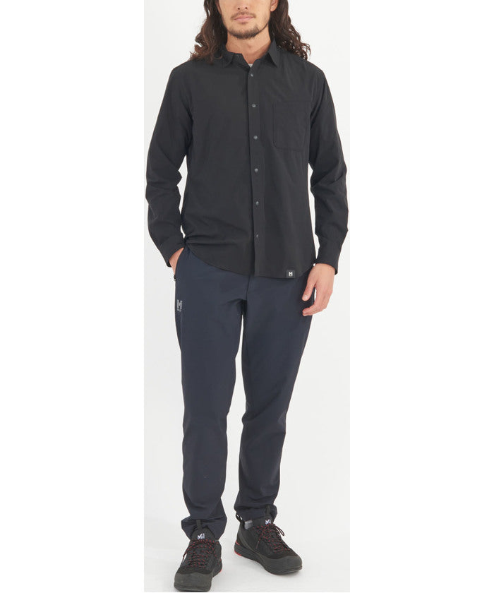 ミレー MILLET ミレー MILLET アウトドア IB SOLID SHIRT LS M MIV03193 （N0247 BLACK-NOIR） N0247 BLACK-NOIR