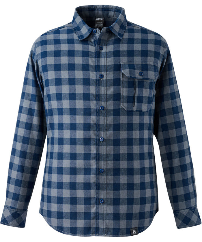 ミレー MILLET ミレー MILLET アウトドア THERMO CHECK SHIRT LS M 長袖シャツ ロングスリーブ トップス ウェア 保温性 速乾性 軽量性 秋 冬 （N7317 SAPHIR） N7317 SAPHIR