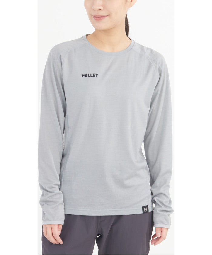 ミレー MILLET ミレー MILLET アウトドア UBIC WOOL CREW LS W MIV03216 （N7372 SILVER） N7372 SILVER