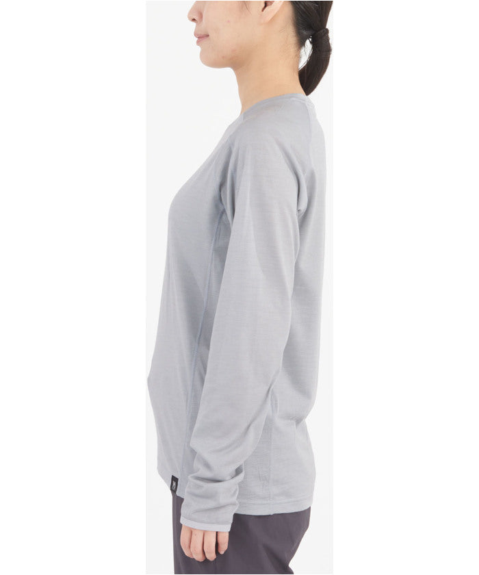 ミレー MILLET ミレー MILLET アウトドア UBIC WOOL CREW LS W MIV03216 （N7372 SILVER） N7372 SILVER