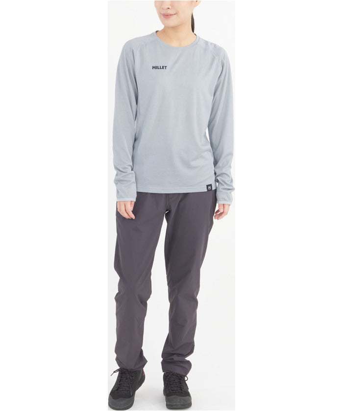 ミレー MILLET ミレー MILLET アウトドア UBIC WOOL CREW LS W MIV03216 （N7372 SILVER） N7372 SILVER