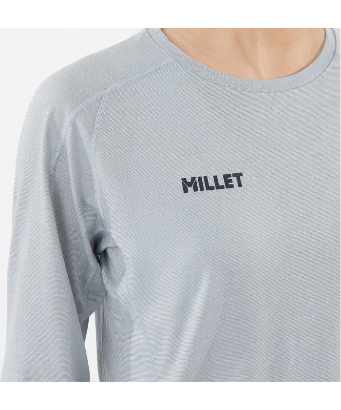 ミレー MILLET ミレー MILLET アウトドア UBIC WOOL CREW LS W MIV03216 （N7372 SILVER） N7372 SILVER