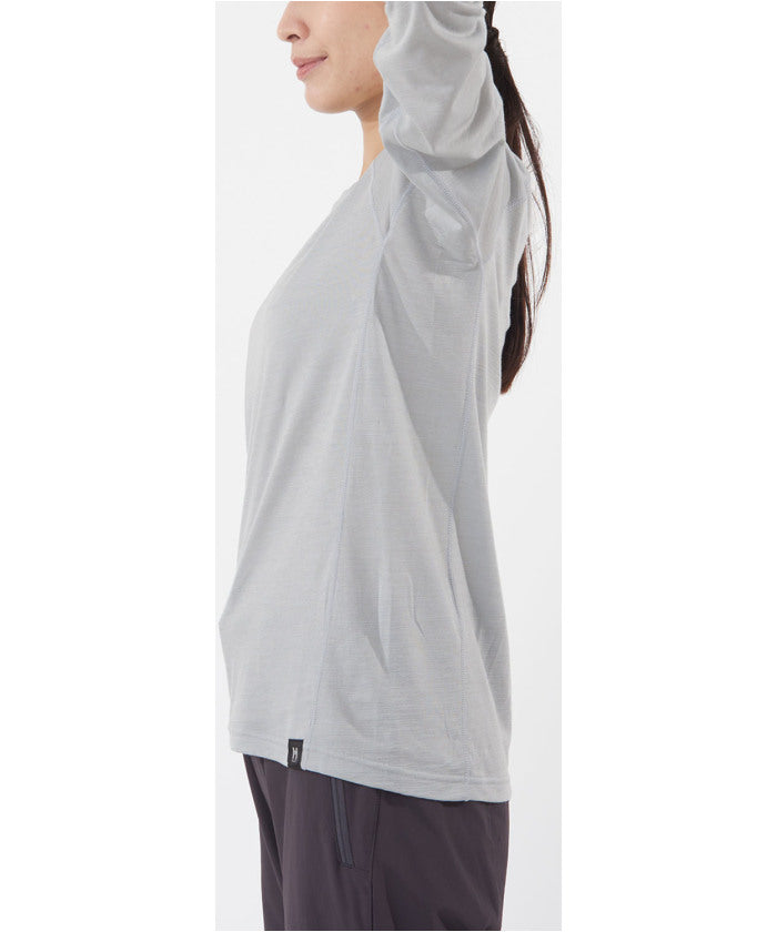 ミレー MILLET ミレー MILLET アウトドア UBIC WOOL CREW LS W MIV03216 （N7372 SILVER） N7372 SILVER