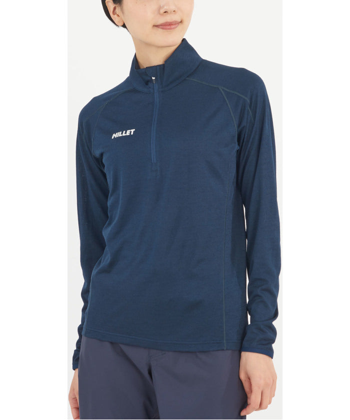 ミレー MILLET ミレー MILLET アウトドア UBIC WOOL ZIP LS W MIV03215 （N4238 BOTTLE） N4238 BOTTLE