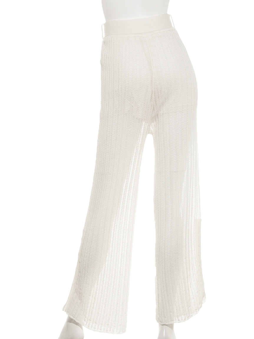 ミーア MIIA クロシェニットパンツ （オフホワイト） オフホワイト