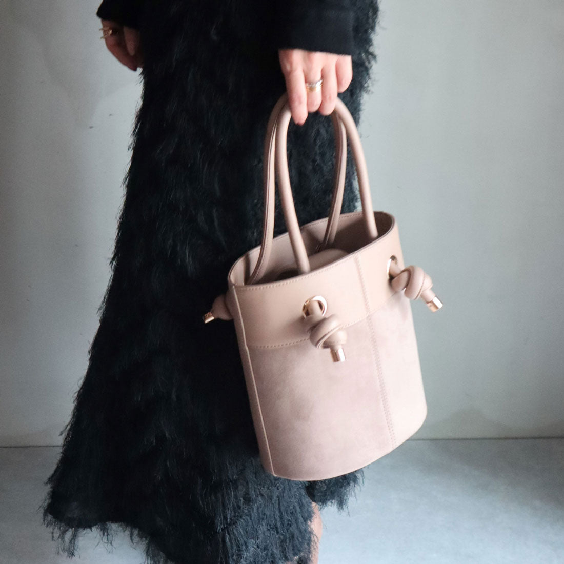 ミレム mirem Tie handle bucket bag