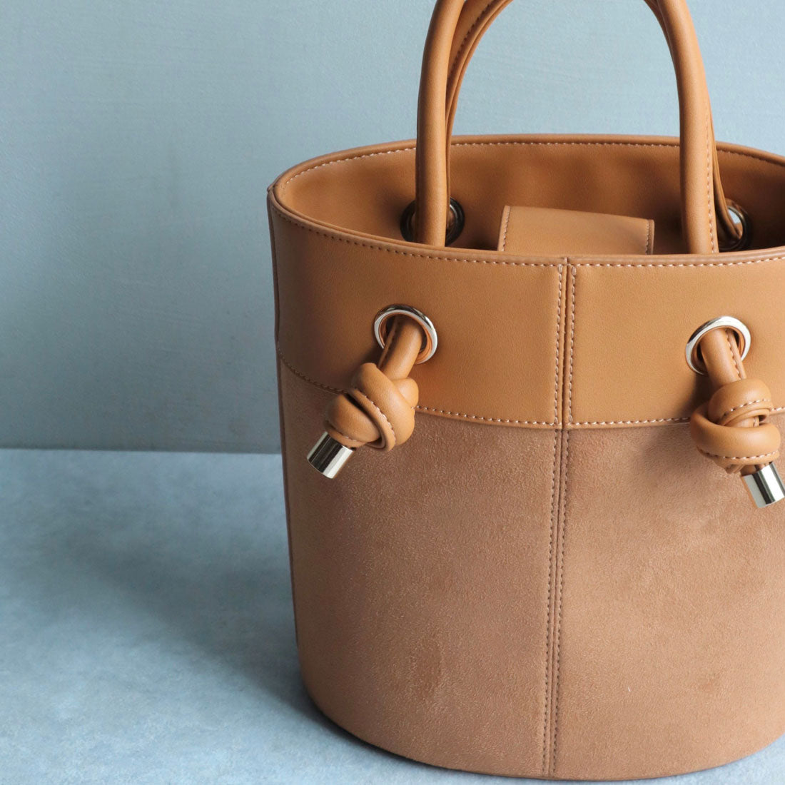 ミレム mirem Tie handle bucket bag,MUSTARD