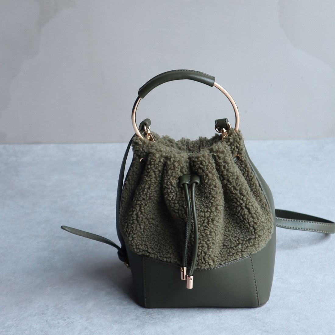 ミレム mirem Boa combination bag,KHAKI