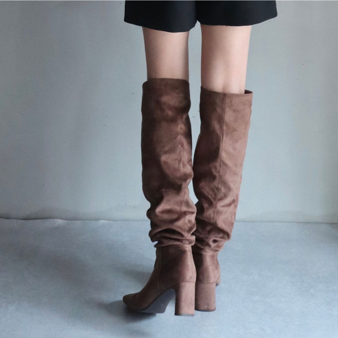 ミレム mirem Square loose long boots