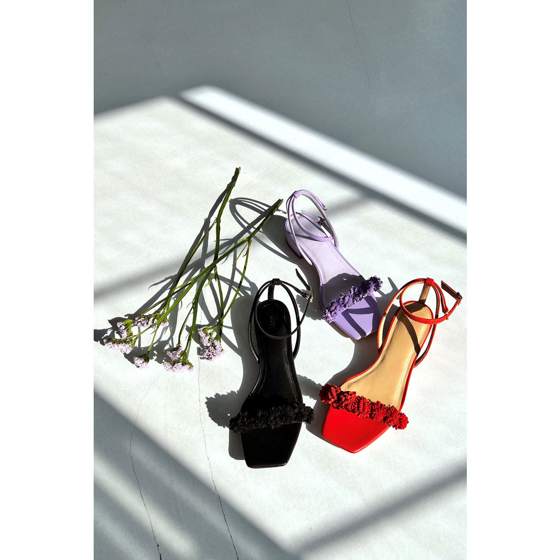 ミレム mirem Flower flat sandals