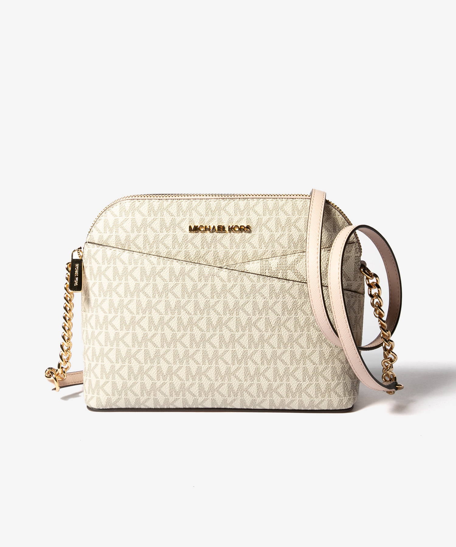 麥克·科爾斯 MICHAEL KORS 麥克·科爾斯 MICHAEL KORS Jet Set Travel 中型標誌圓頂斜背包 JET SET TRAVEL 圓頂 斜背 中型