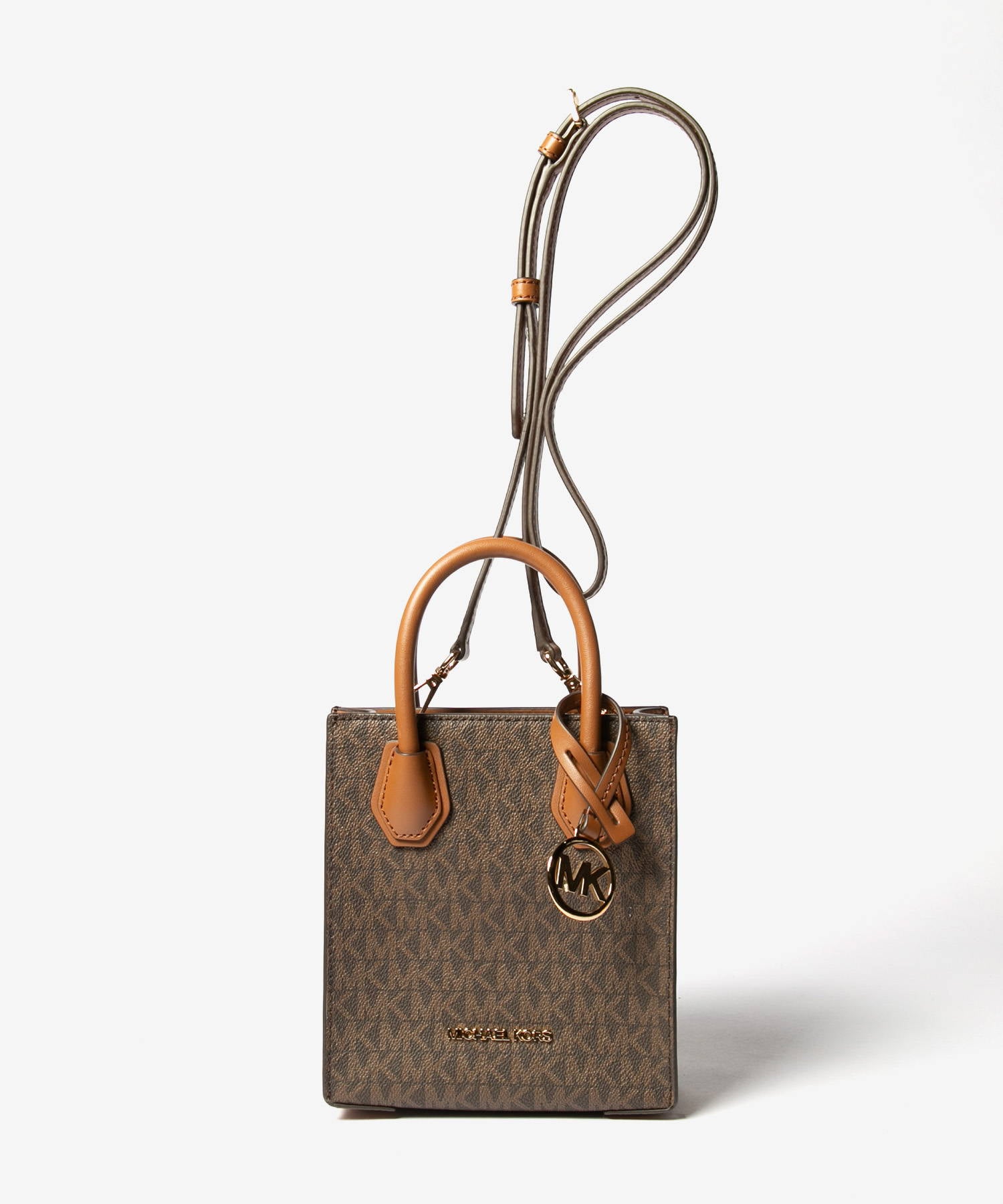 麥克·科爾斯 MICHAEL KORS 麥克·科爾斯 MICHAEL KORS Mercer 超小型標誌與皮革斜挎包 MERCER 購物托特 女士