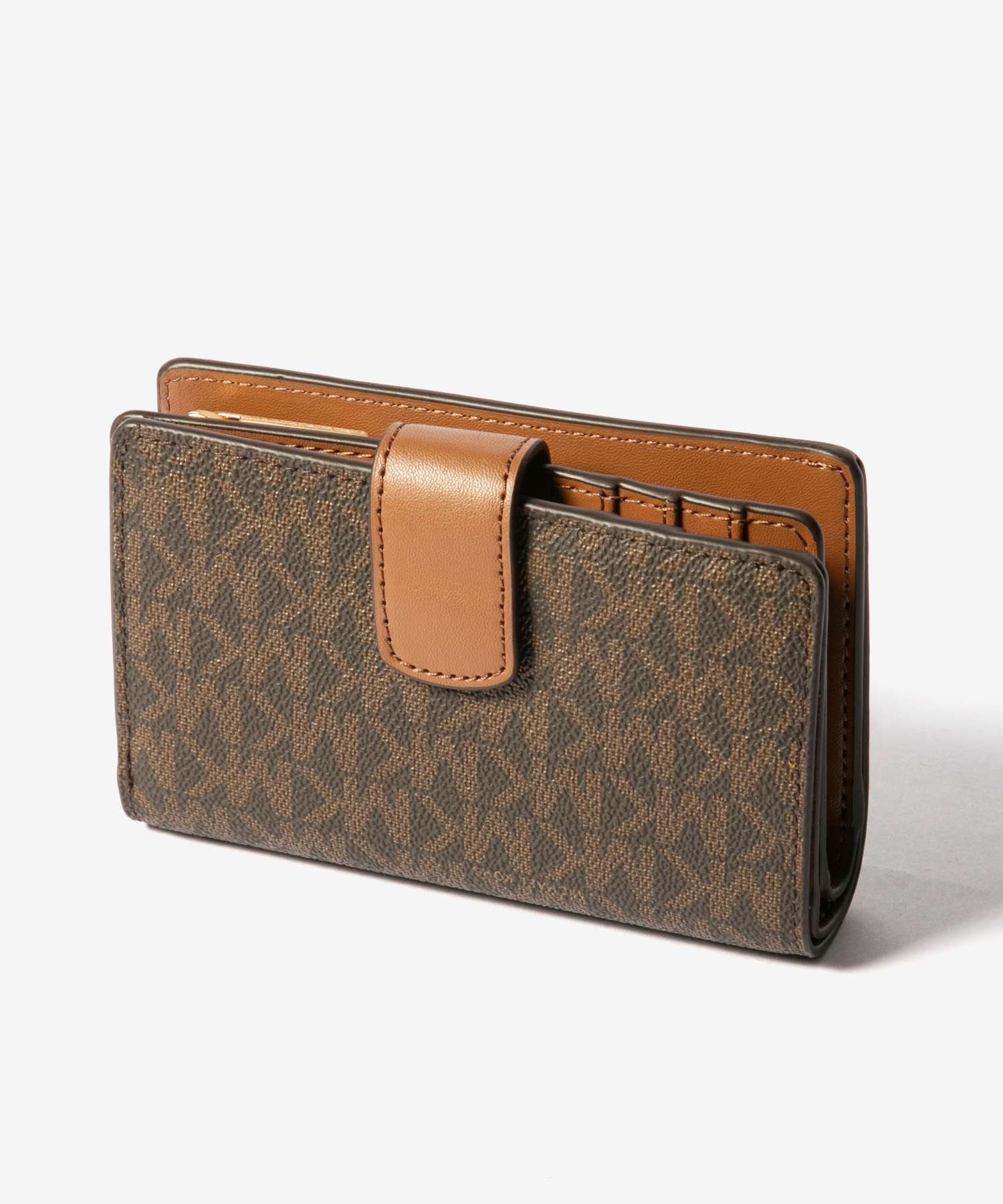MICHAEL KORS Medium Signature Logo Wallet JET SET TRAVEL Billfold Zip Folding Wallet for Women