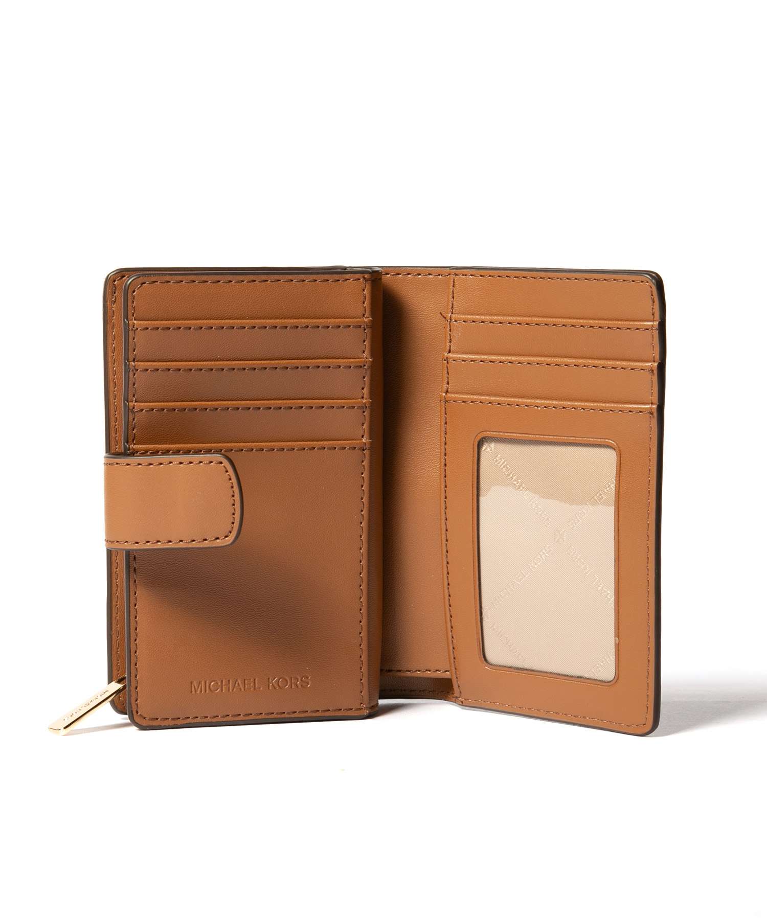 MICHAEL KORS Medium Signature Logo Wallet JET SET TRAVEL Billfold Zip Folding Wallet for Women