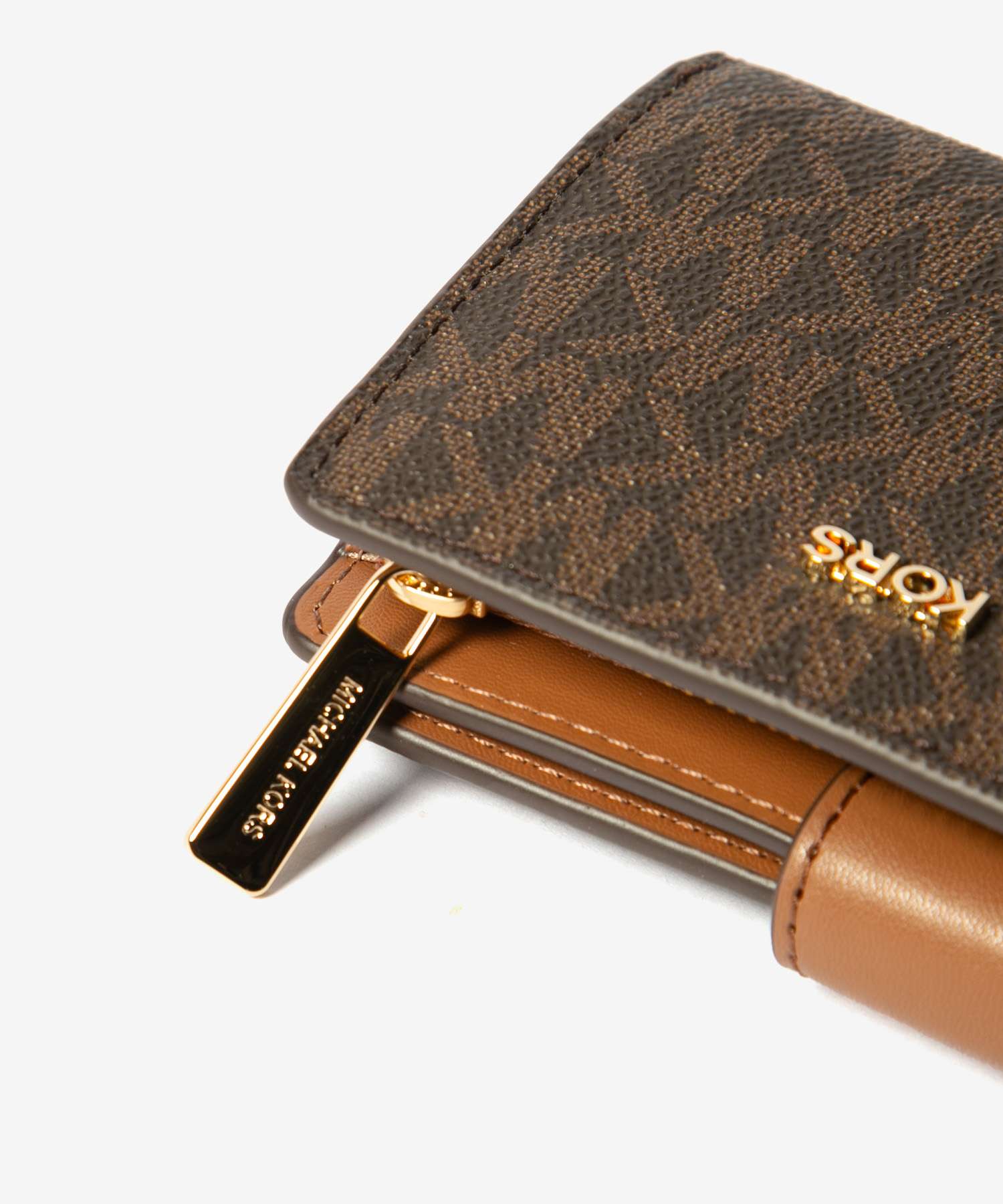 MICHAEL KORS Medium Signature Logo Wallet JET SET TRAVEL Billfold Zip Folding Wallet for Women