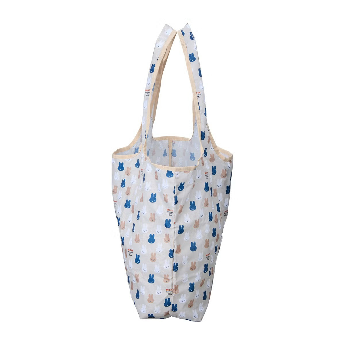 ミッフィー miffy 折りたたみエコバッグ Mサイズ 20L （B274.グレーメニー） B274.グレーメニー