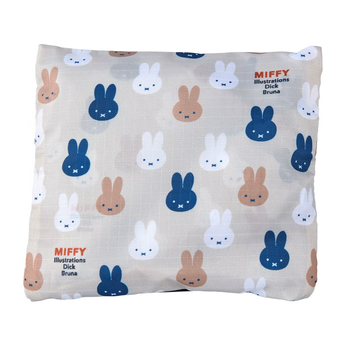 ミッフィー miffy 折りたたみエコバッグ Mサイズ 20L （B274.グレーメニー） B274.グレーメニー