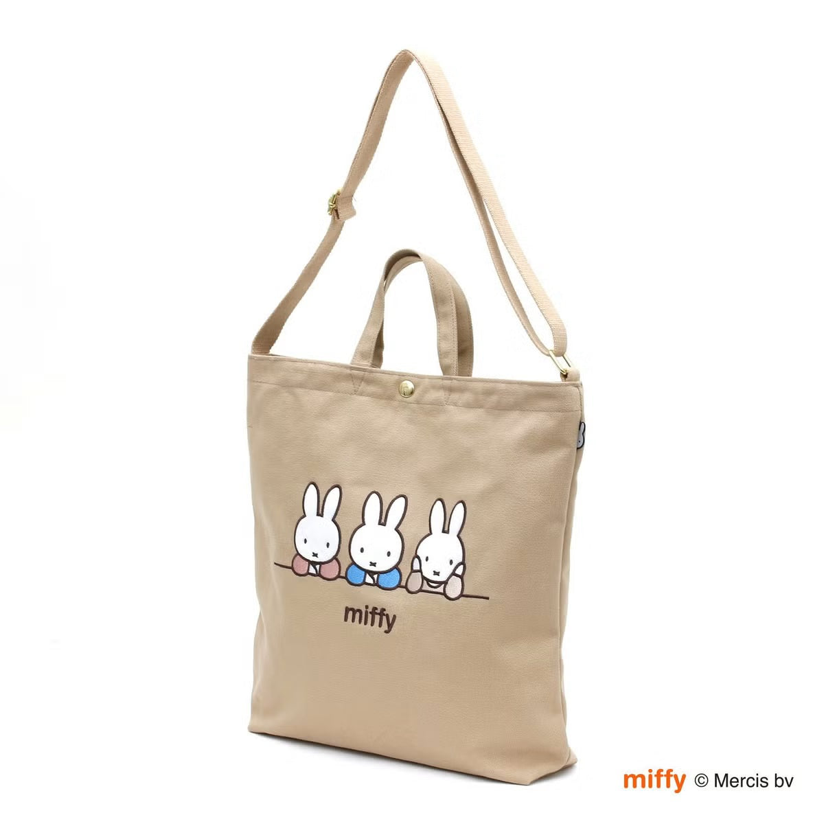 ミッフィー miffy 2WAY帆布トートショルダーバッグ （B240.ベージュミッフィートリオ） B240.ベージュミッフィートリオ
