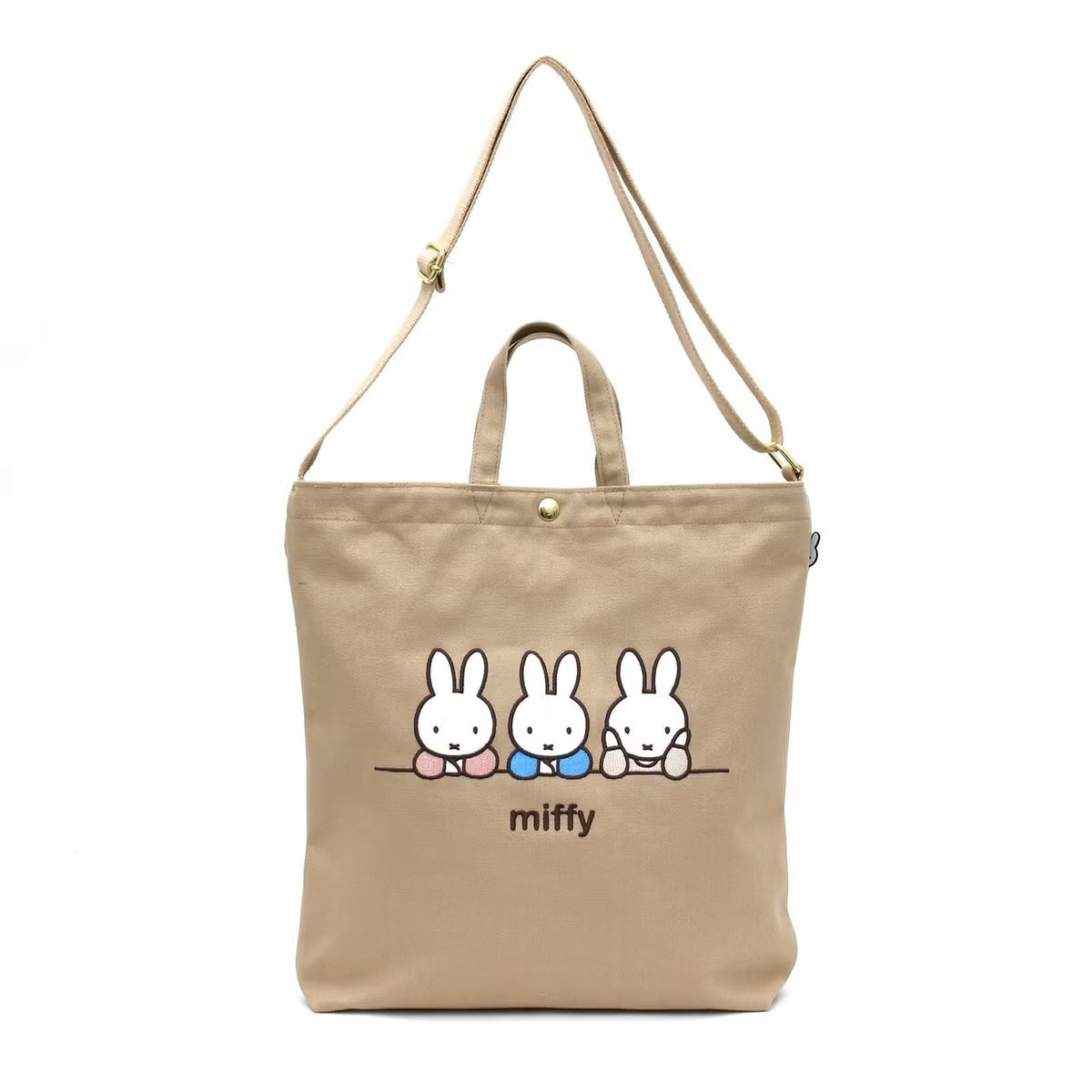 ミッフィー miffy 2WAY帆布トートショルダーバッグ （B240.ベージュミッフィートリオ） B240.ベージュミッフィートリオ