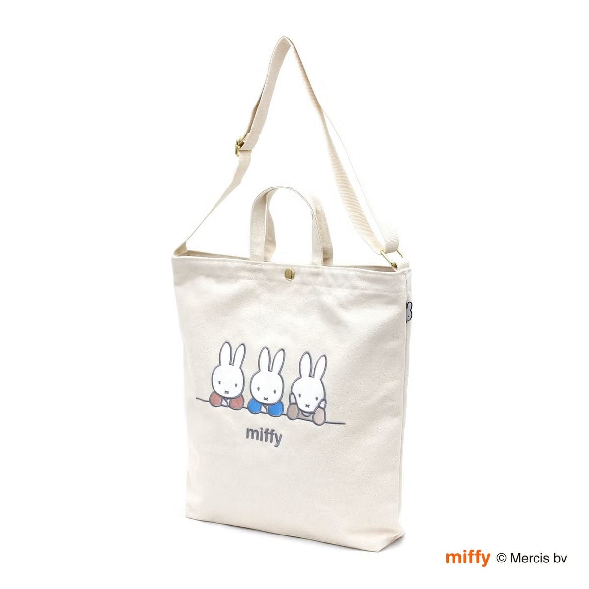 ミッフィー miffy 2WAY帆布トートショルダーバッグ （B239.ナチュラルミッフィートリオ） B239.ナチュラルミッフィートリオ