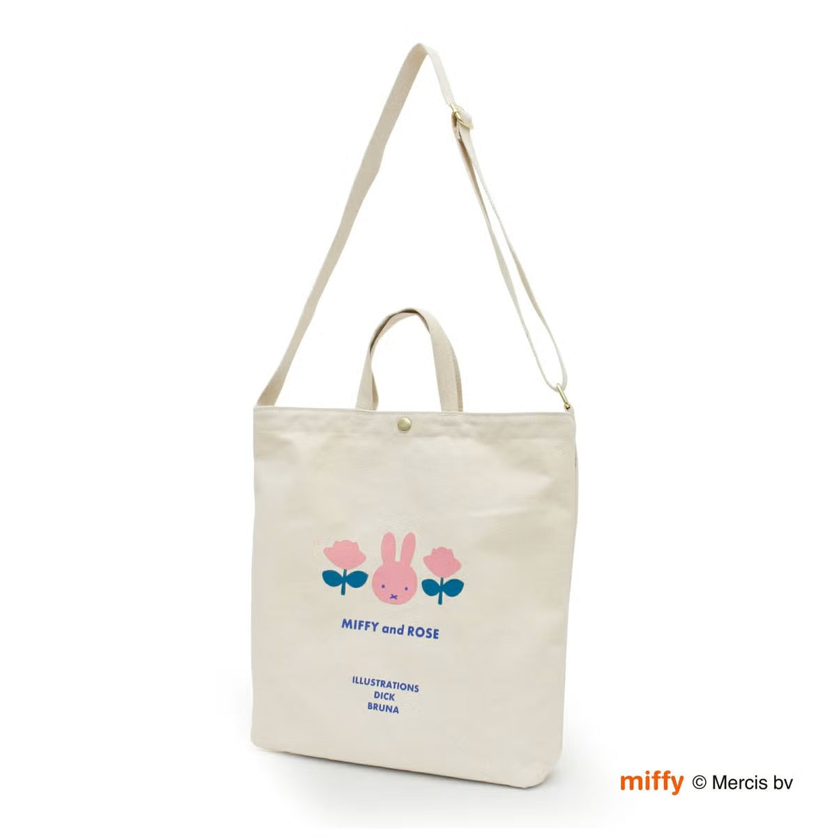 ミッフィー miffy 2WAY帆布トートショルダーバッグ （B270.ピンクミッフィーアンドローズ） B270.ピンクミッフィーアンドローズ