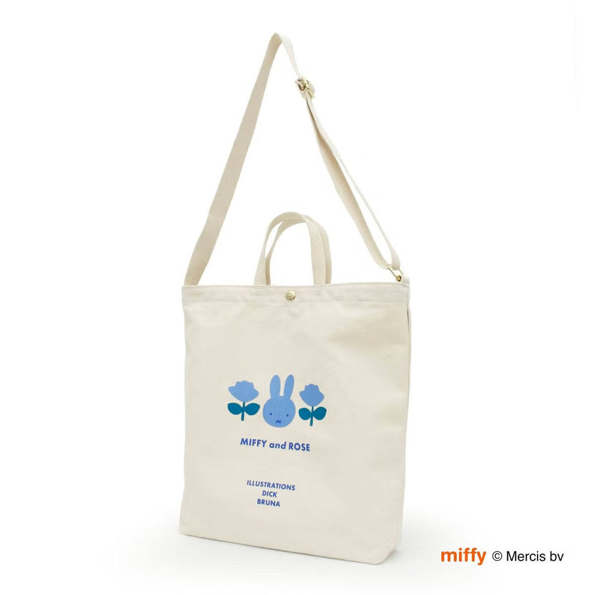 ミッフィー miffy 2WAY帆布トートショルダーバッグ （B271.ブルーミッフィーアンドローズ） B271.ブルーミッフィーアンドローズ