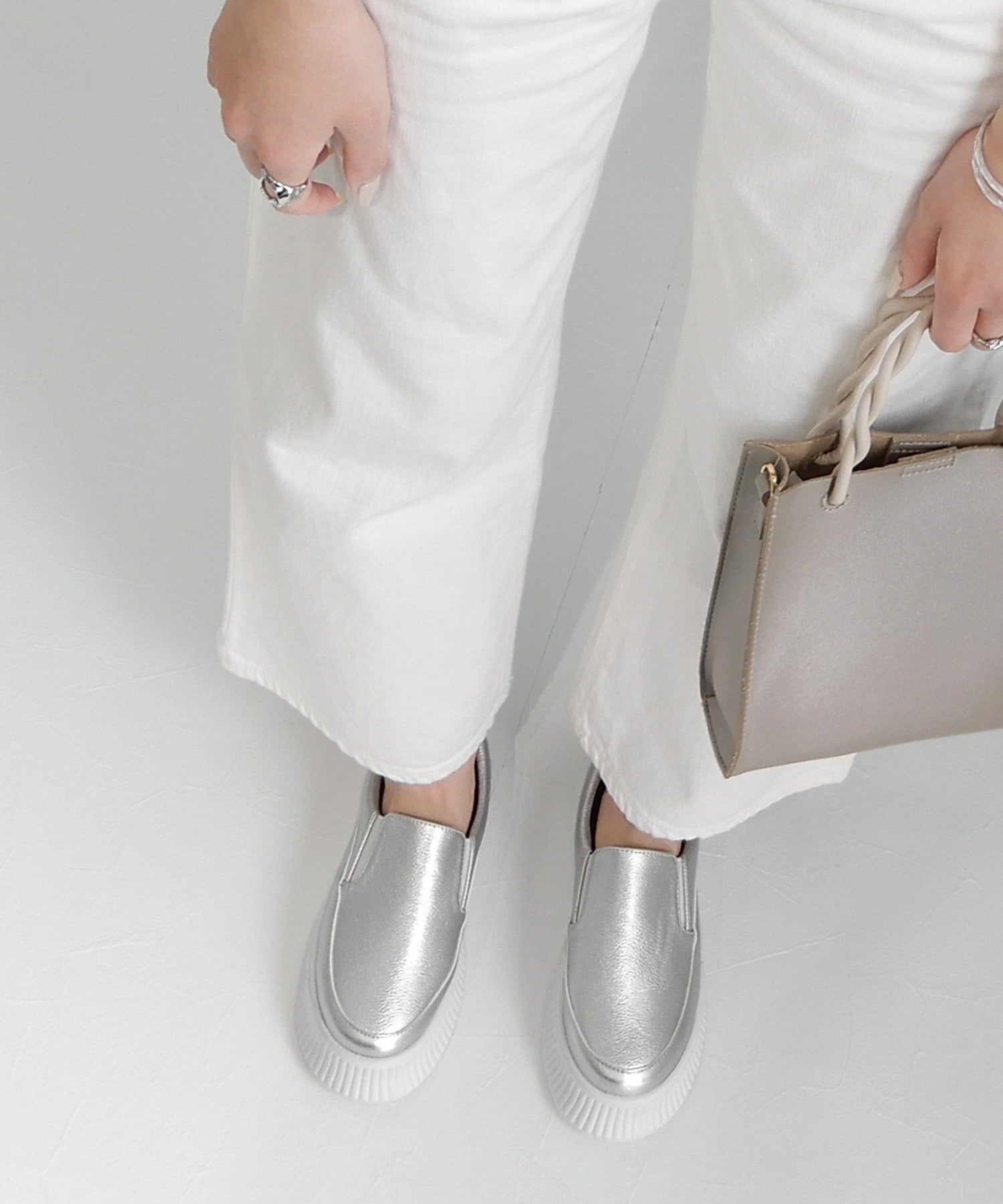 minia track sole slip-on sneakers