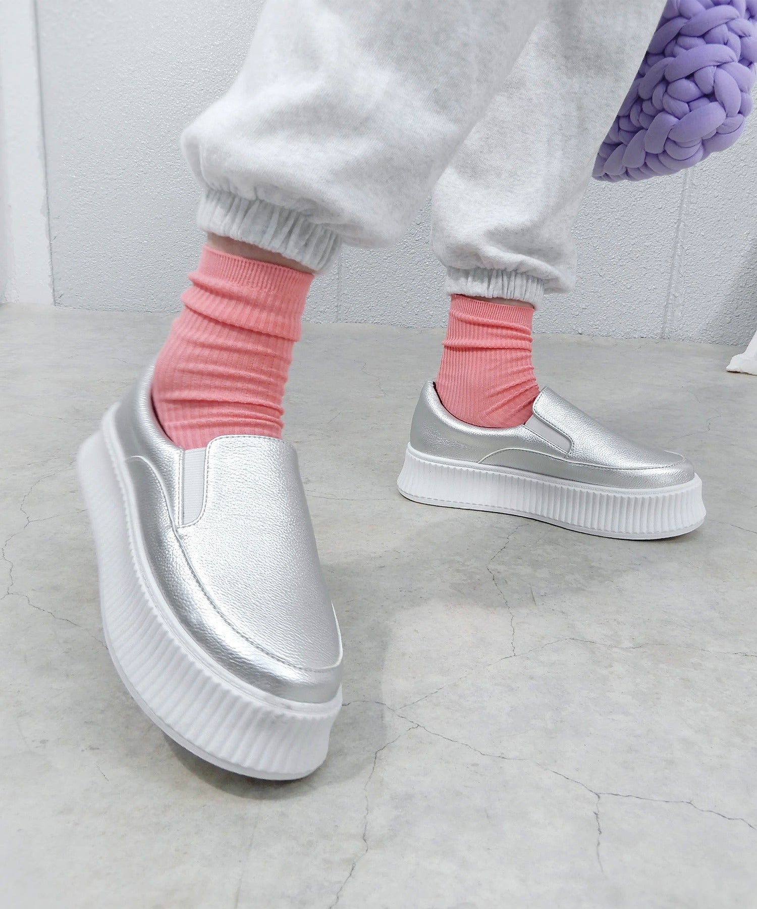minia track sole slip-on sneakers