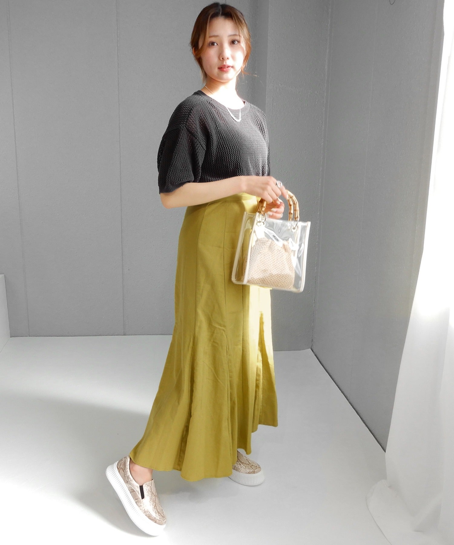 minia track sole slip-on sneakers