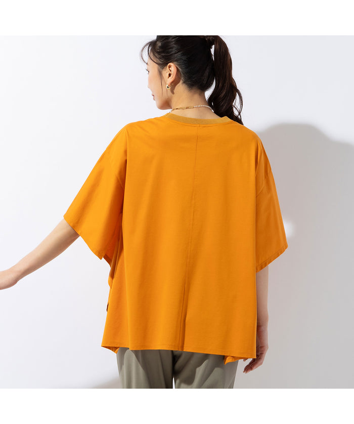 ミゼール missel 接触冷感「涼」 フレアプルオーバー （オレンジ） オレンジ