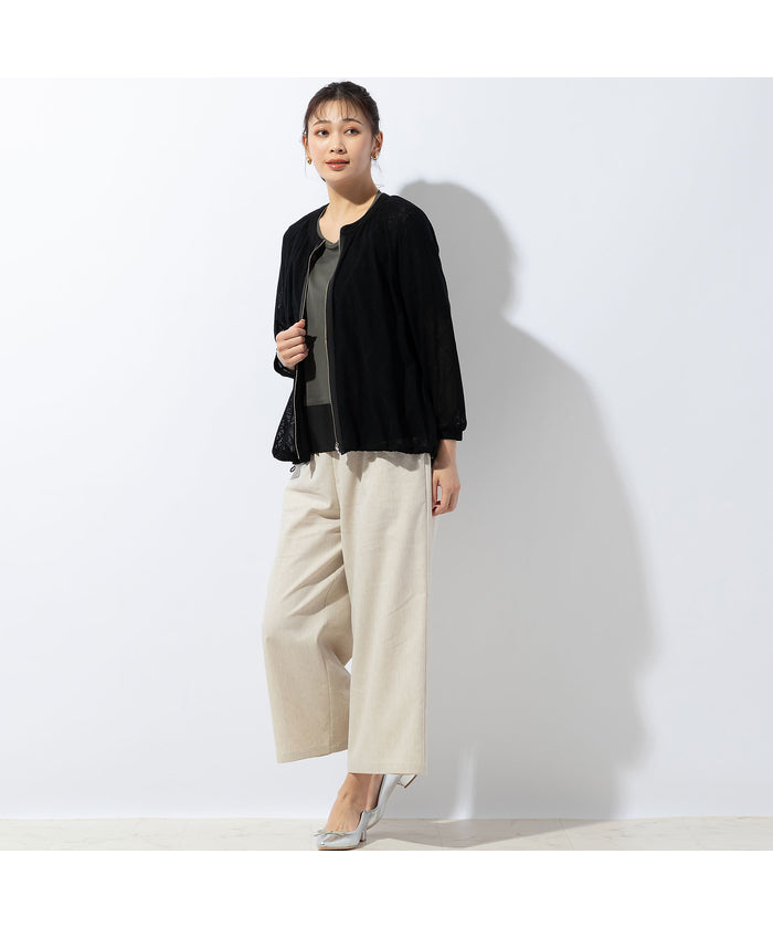 ミゼール missel COOL RICH COTTON バイカラーTシャツ （ベージュ） ベージュ