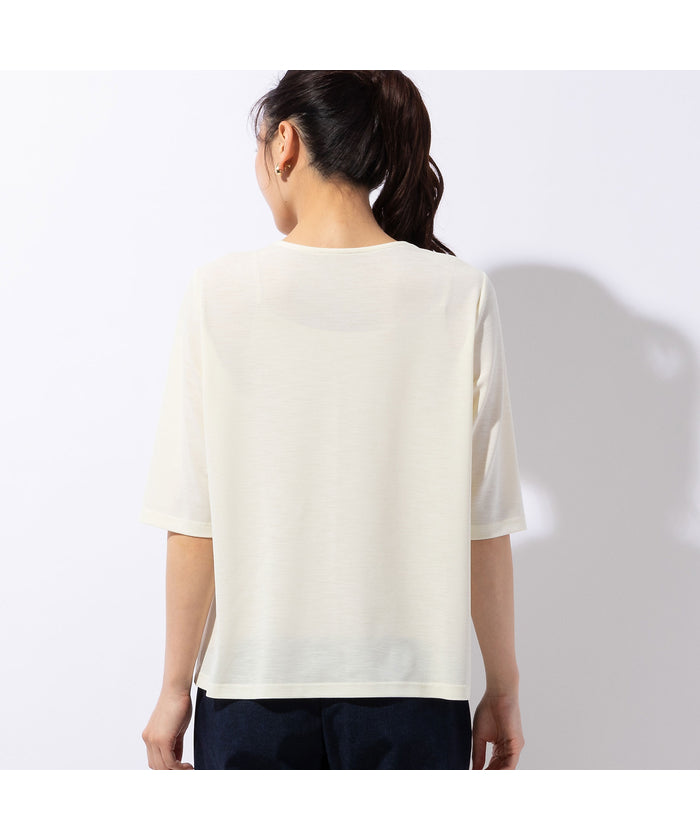 ミゼール missel 鹿の子ニット タックTシャツ （ホワイト） ホワイト
