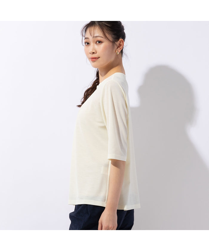 ミゼール missel 鹿の子ニット タックTシャツ （ホワイト） ホワイト