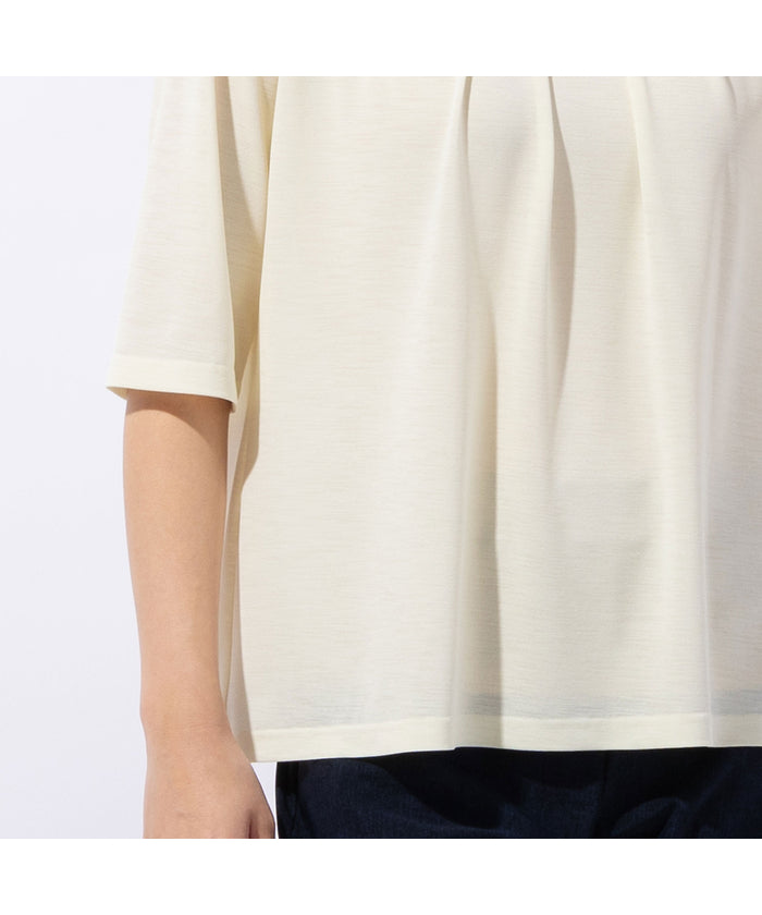 ミゼール missel 鹿の子ニット タックTシャツ （ホワイト） ホワイト